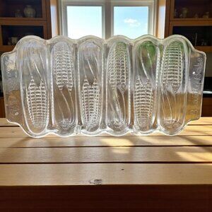 Retro McKee Beauty Bake Glass Corn Cob Baking Mold - Excellent Condition